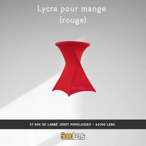 Location housse mange debout en lycra rouge