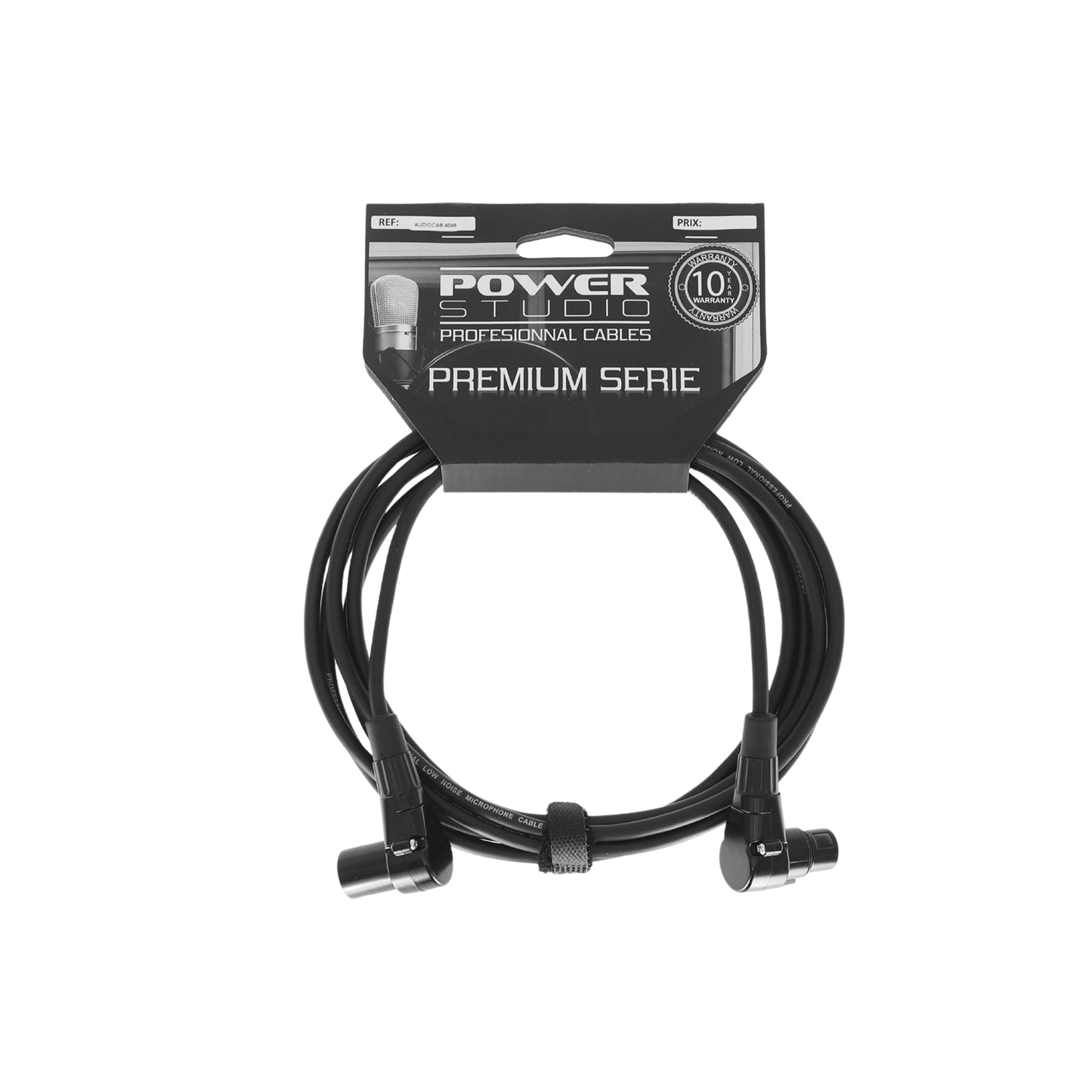 Power Studio - Câble XLR Mâle / XLR Femelle Coudé - 3m