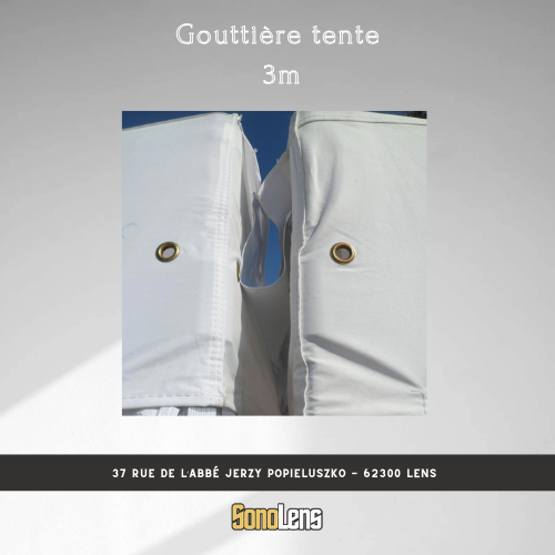 Location gouttière 3m pour tentes pliantes