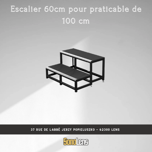 Location escalier 60/80 pour praticable