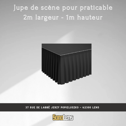 Jupe de scène pour praticable