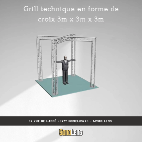 Location Grill technique en forme de croix 3m x 3m x 3m