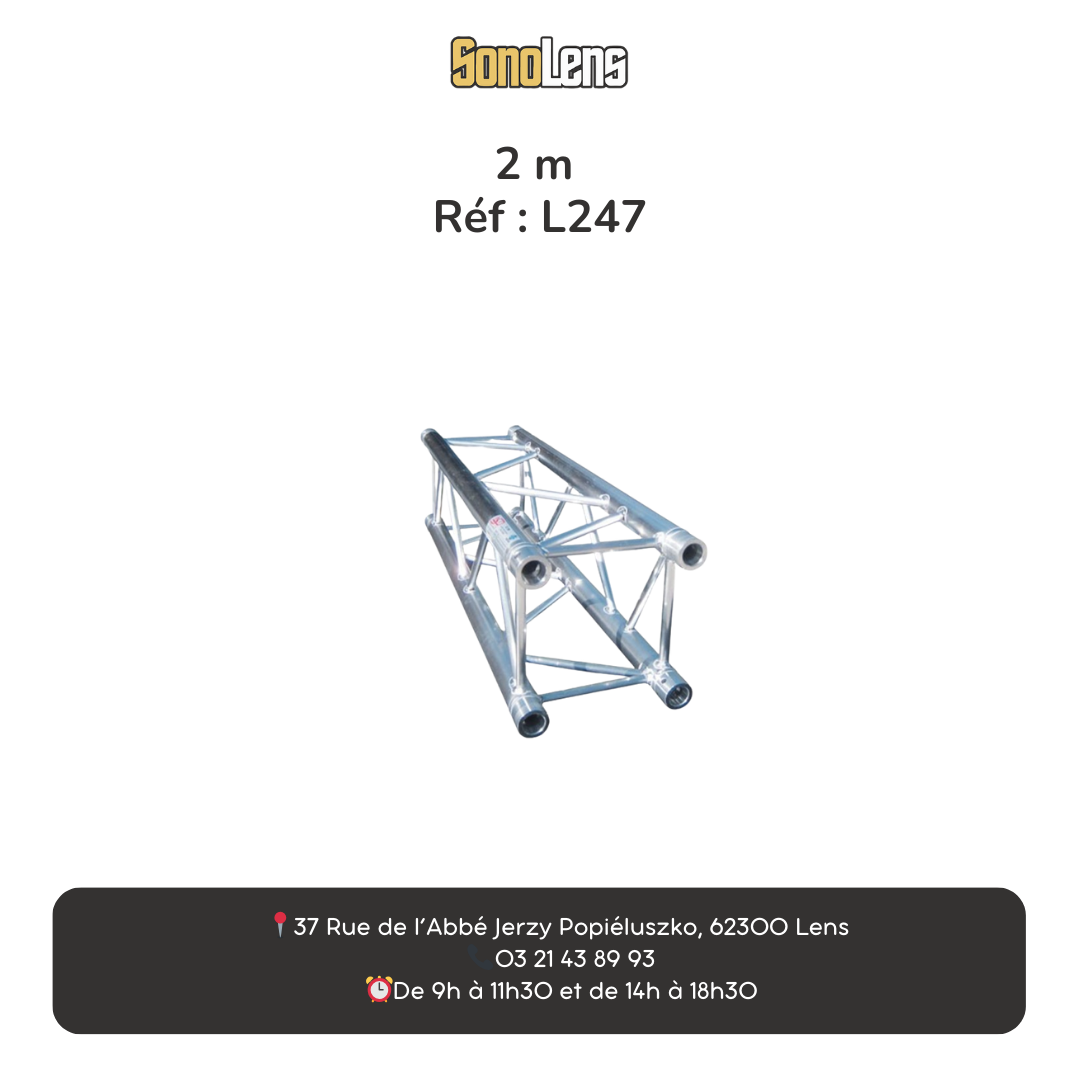 Location Poutre alu carré 2 m