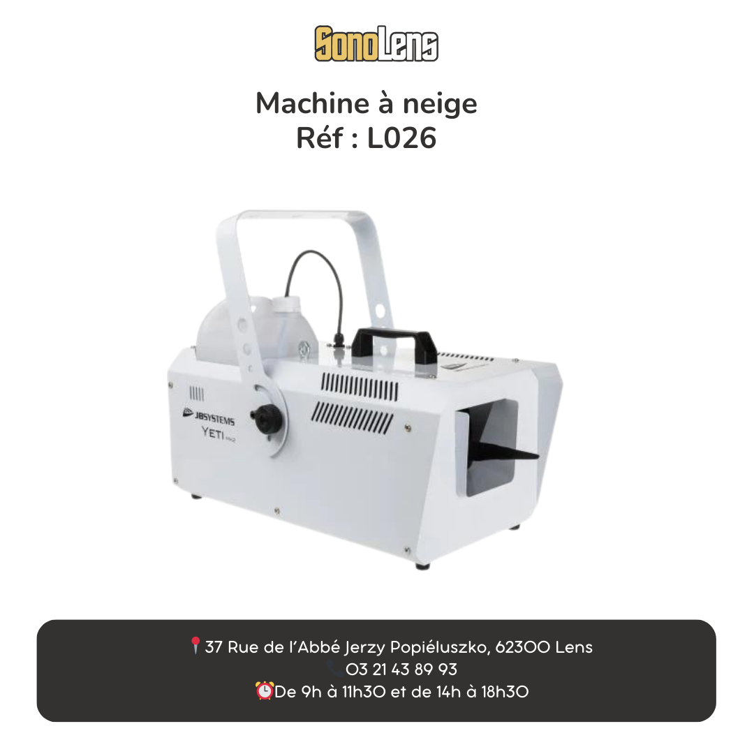 Location Machine à neige Yeti + télécommande