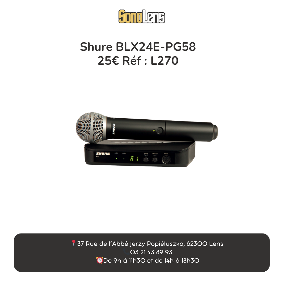 Location Micro HF Shure BLX24E-PG58