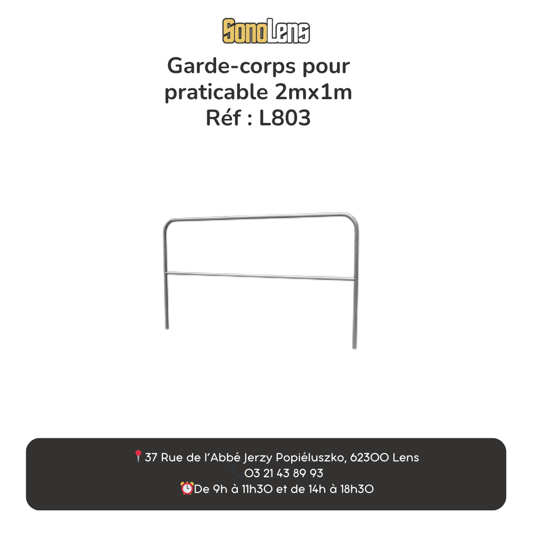Location praticable 2m x 1m + pieds