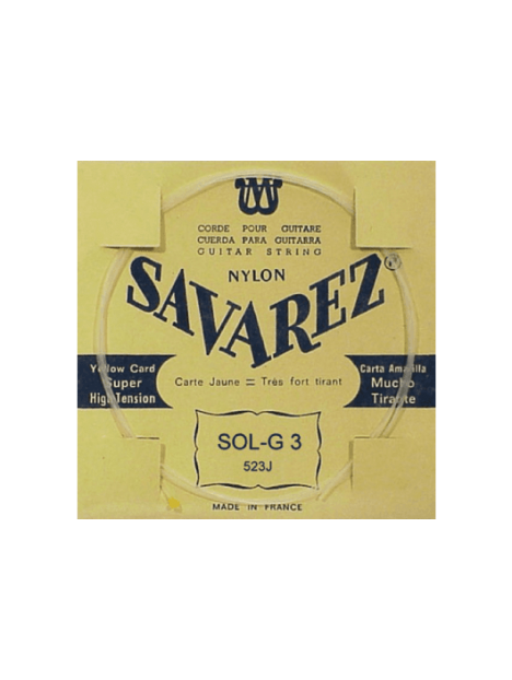 Savarez - SOL-3 JAUNE NYLON RECT - CSA 523J 