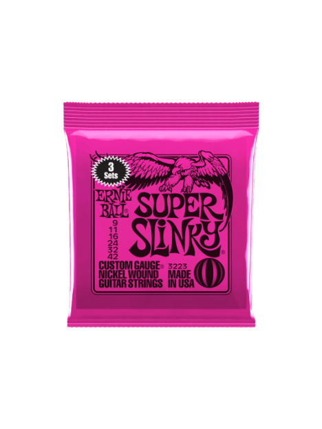 Ernie Ball - Super slinky 9-42 - pack de 3 - CEB 3223 