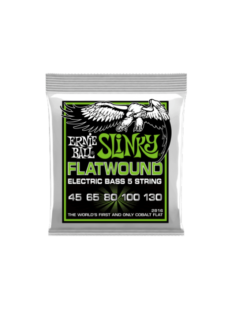 Ernie Ball - Slinky flatwound 5 cordes 45-130 - CEB 2816 