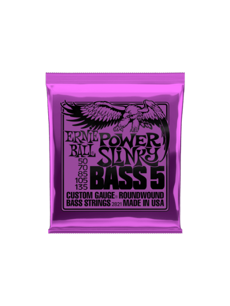 Ernie Ball - Power slinky 5 cordes 50-135 - CEB 2821 