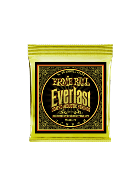 Ernie Ball - Everlast coated 80/20 bronze medium 13-56 - CEB 2554 