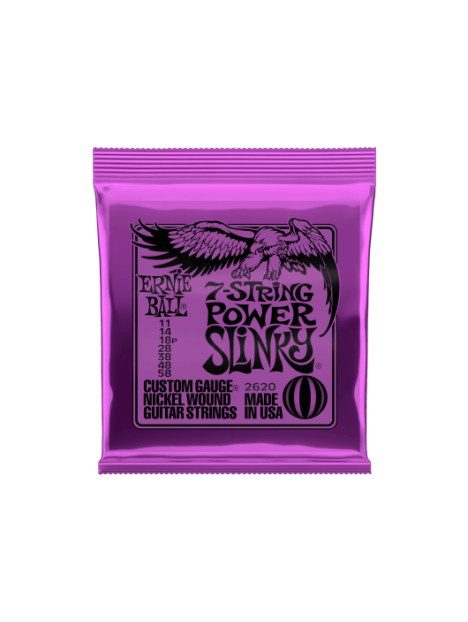 Ernie Ball - Power slinky 7 cordes 11-58 - CEB 2620 