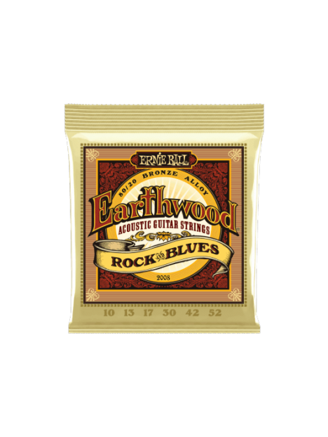 Ernie Ball - Earthwood 80/20 bronze rock n blues 10-52 - CEB 2008 