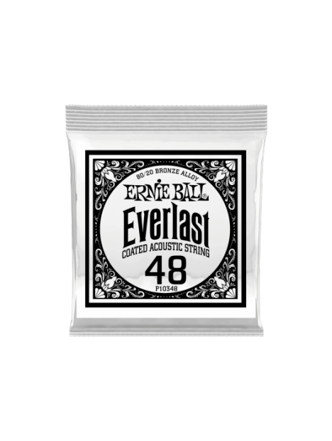 Ernie Ball - Everlast coated 80/20 br onze 48 - CEB 10348 