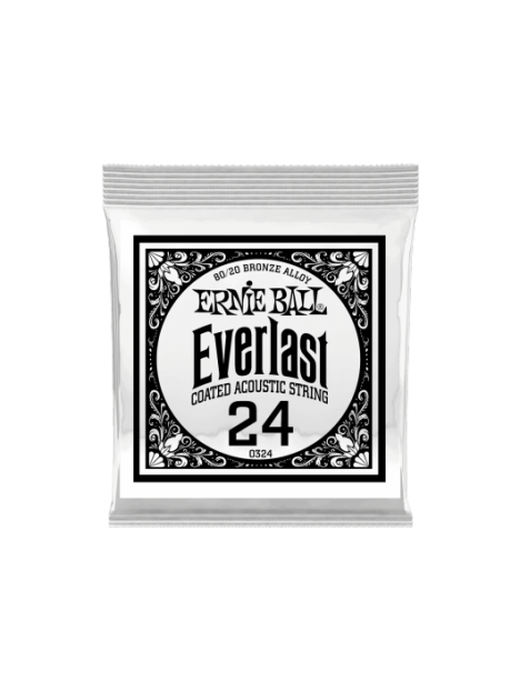 Ernie Ball - Everlast coated 80/20 br onze 24 - CEB 10324 