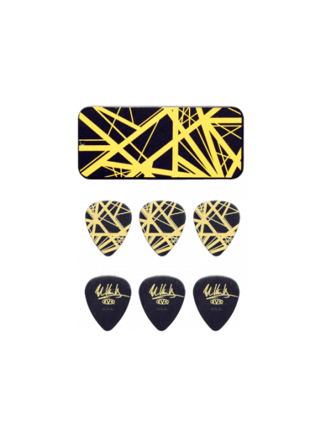 Dunlop - EVH Black/Yellow 0,60mm boîte de 6 - ADU EVHPT04 