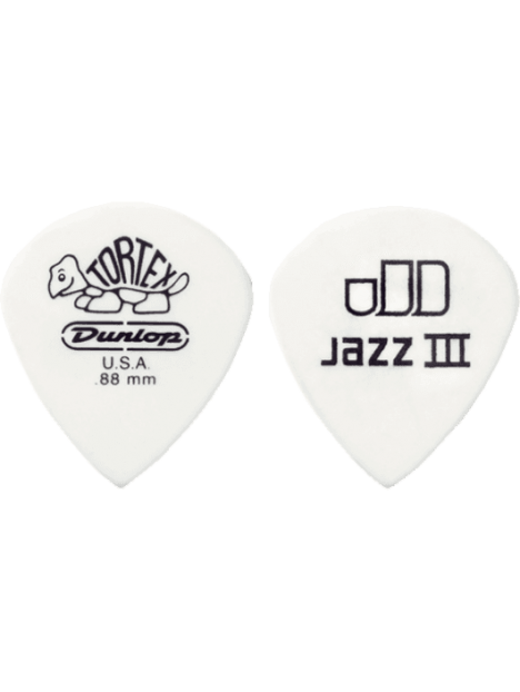 Dunlop - Tortex Jazz III XL 0,88mm sachet de 72 - ADU 498R88 