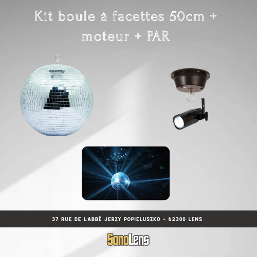 Location Kit boule à facette 50cm