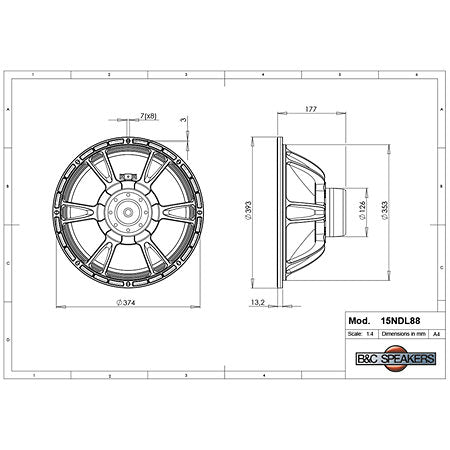 B&C Speakers - 15NDL88 8 Ohm