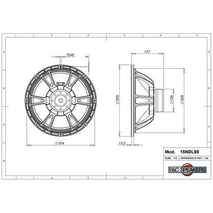 B&C Speakers - 15NDL88 8 Ohm