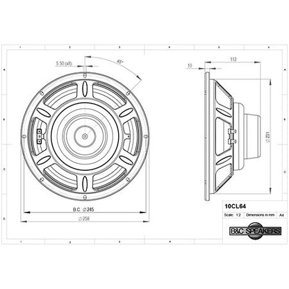 B&C Speakers - 10CL64 8 Ohm