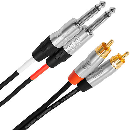 Plugger - Câble bretelle Jack mâle mono - RCA mâle 3m Touring