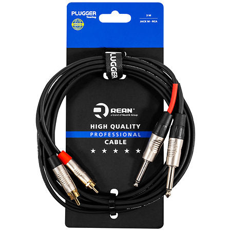 Plugger - Câble bretelle Jack mâle mono - RCA mâle 3m Touring