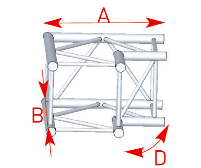 ASD - ASZ22 / Angle 2 départs 90° lg 0m50 x 0m50