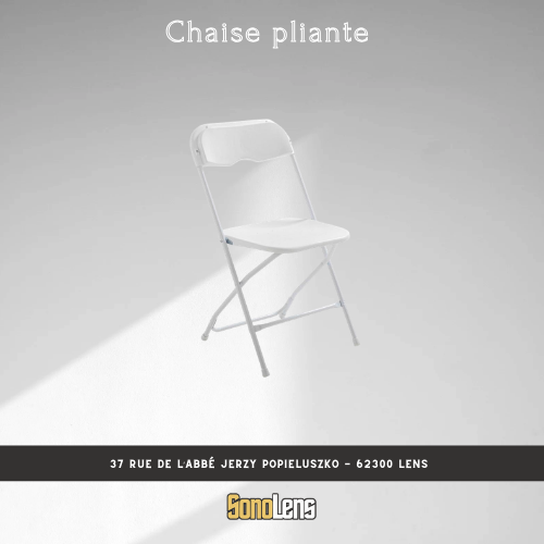 Location chaise pliante blanche