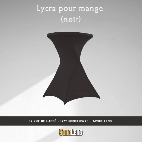 Location housse mange debout en lycra noir