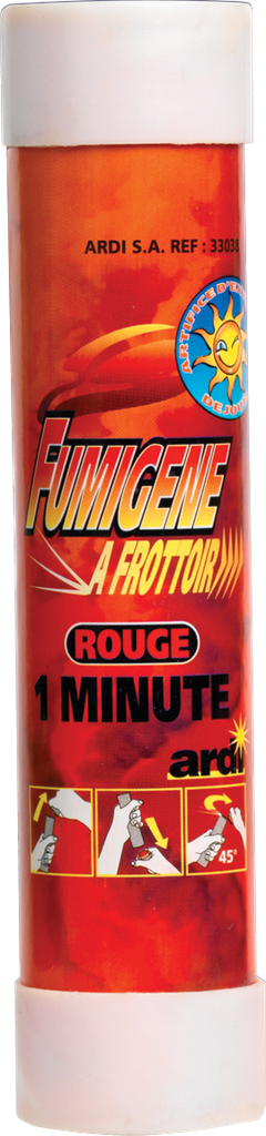 TUBE FUMIGÈNE À FROTTOIR 1mn Rouge (pièce)