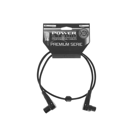 Power Studio - Câble XLR Mâle / XLR Femelle Coudé - 1m