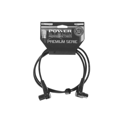 Power Studio - Câble XLR Mâle / XLR Femelle Coudé - 1.5m