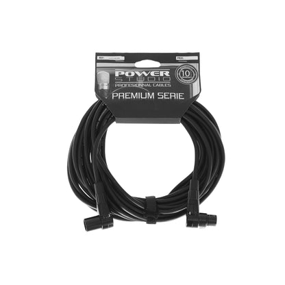 Power Studio - Câble XLR Mâle / XLR Femelle Coudé - 10m