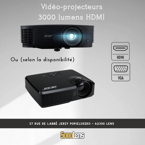 Location Vidéoprojecteur - 3000 lumens