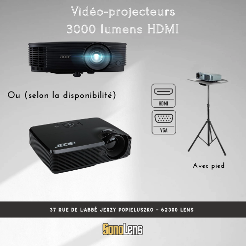 Location Vidéoprojecteur - 3000 lumens