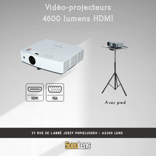 Location Vidéoprojecteur - 4600 lumens