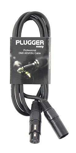 Plugger - Câble DMX XLR Femelle 3b - XLR Mâle 3b 1m50 Easy