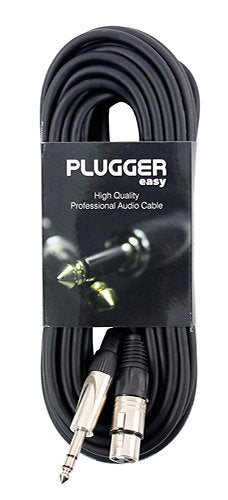 Plugger - Câble XLR femelle - Jack mâle stéréo 15m Easy