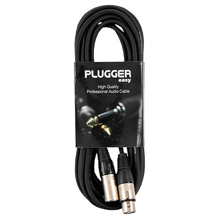 Plugger - Câble XLR femelle 3b - XLR mâle 3b 6m Easy