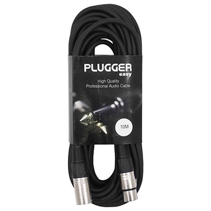 Plugger - Câble XLR femelle 3b - XLR mâle 3b 10m Easy