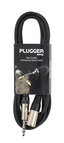 Plugger - Câble XLR mâle 3b - Jack mâle stéréo 10m Easy