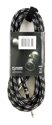 Plugger - Câble Tweed Jack Mâle Mono - Jack Mâle Mono Coudé 3m Easy