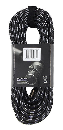 Plugger - Câble Tweed Jack Mâle Mono - Jack Mâle Mono Coudé 10m Easy