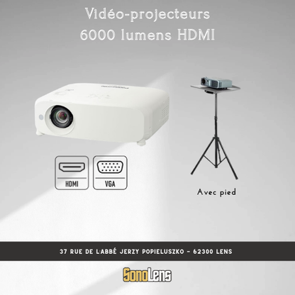 Location Vidéoprojecteur - 6000 lumens