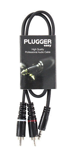 Plugger - Câble Y Mini Jack Mâle Stéréo - RCA Mâle 0.60m Easy