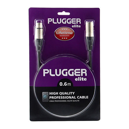 Plugger - Câble XLR femelle 3b - XLR mâle 3b 0,60m Elite