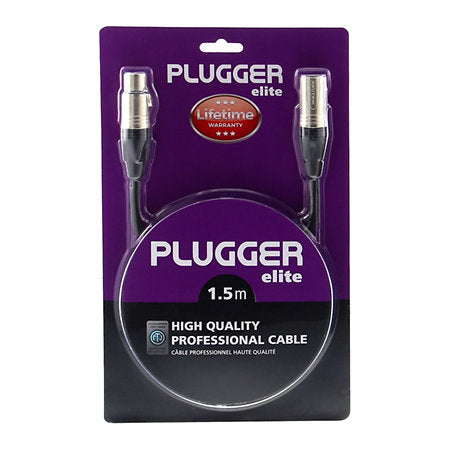 Plugger - Câble XLR femelle 3b - XLR mâle 3b 1,50m Elite