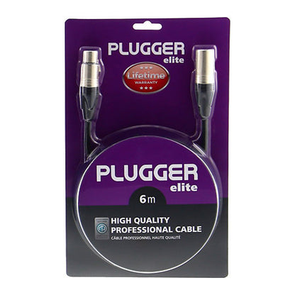 Plugger - Câble XLR femelle 3b - XLR mâle 3b 6m Elite