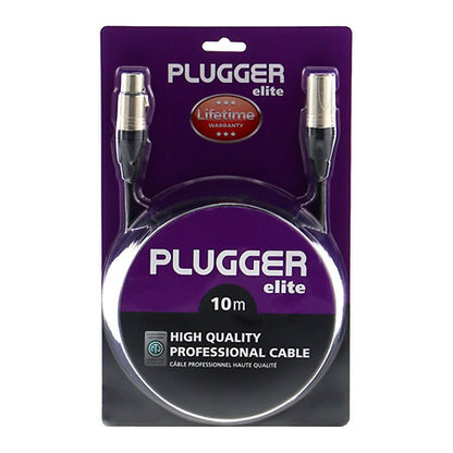 Plugger - Câble XLR femelle 3b - XLR mâle 3b 10m Elite